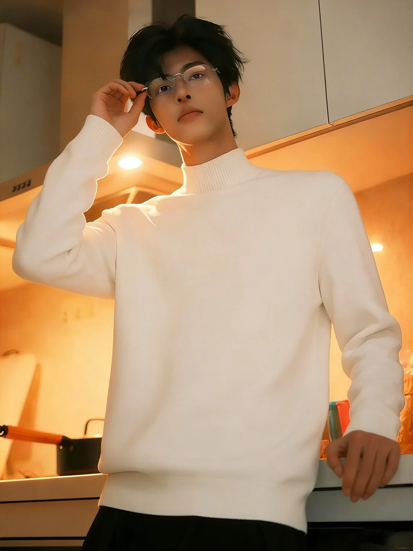 Men's Thiened Long Sve Knitted Sweater f High Collar Winter Faion Slim Fit Base Layer irt Casual Pure Color
Men's Thiened Long Sve Knitted Sweater f High Collar Winter Faion Slim Fit Base Layer irt Casual Pure Color