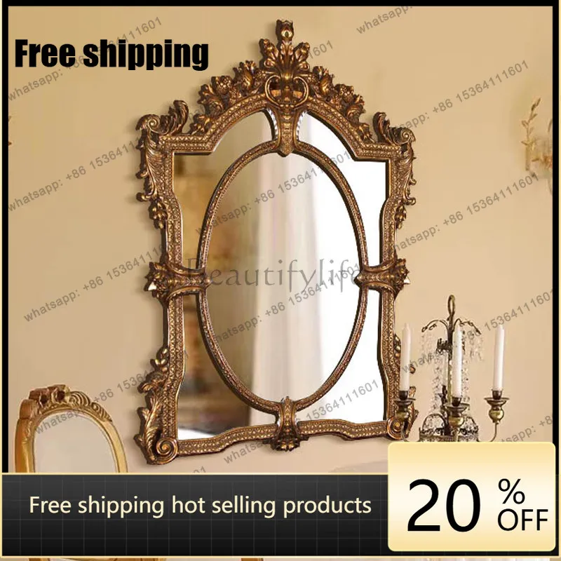 XX European luxury decorative mirror wall hanging porch bathroom mirror
XX European luxury decorative mirror wall hanging porch bathroom mirror