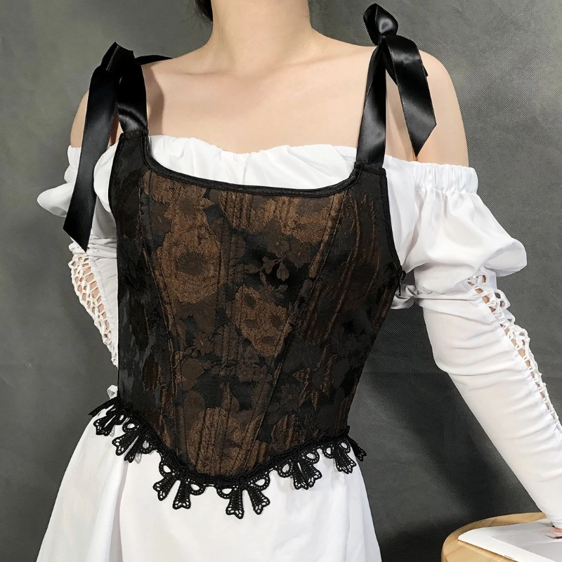 Vintage Bandage Corsets Bustier Top Women Sweet Sexy Tank Tops Corset Lingerie Shaperwear Bustiers Fashion Woman Shaping Clothes
Vintage Bandage Corsets Bustier Top Women Sweet Sexy Tank Tops Corset Lingerie Shaperwear Bustiers Fashion Woman Shaping Clothes