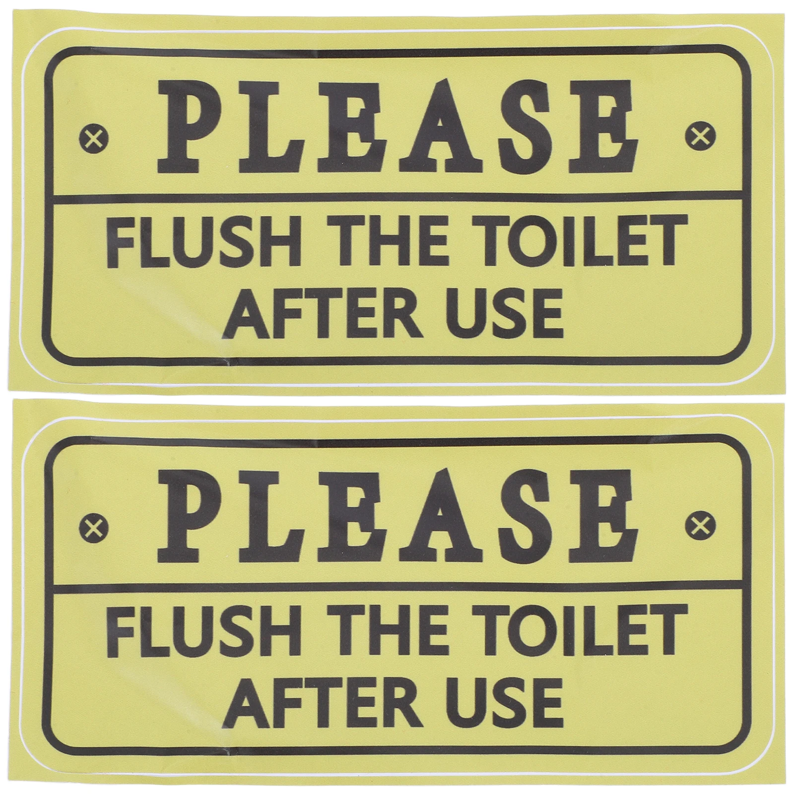 2PCS Warm Reminder Stickers for Toilets PVC Flush Sign Bathroom Notice Decal Waterproof Restroom Sticker Toilet Rules Sign
2PCS Warm Reminder Stickers for Toilets PVC Flush Sign Bathroom Notice Decal Waterproof Restroom Sticker Toilet Rules Sign