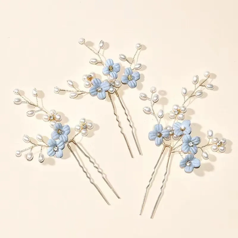 Blue Color Flower Pearls Hair Pins Girls Clips Bridal Piece Handmade Fashion Women Headpiece Jewelry
Blue Color Flower Pearls Hair Pins Girls Clips Bridal Piece Handmade Fashion Women Headpiece Jewelry