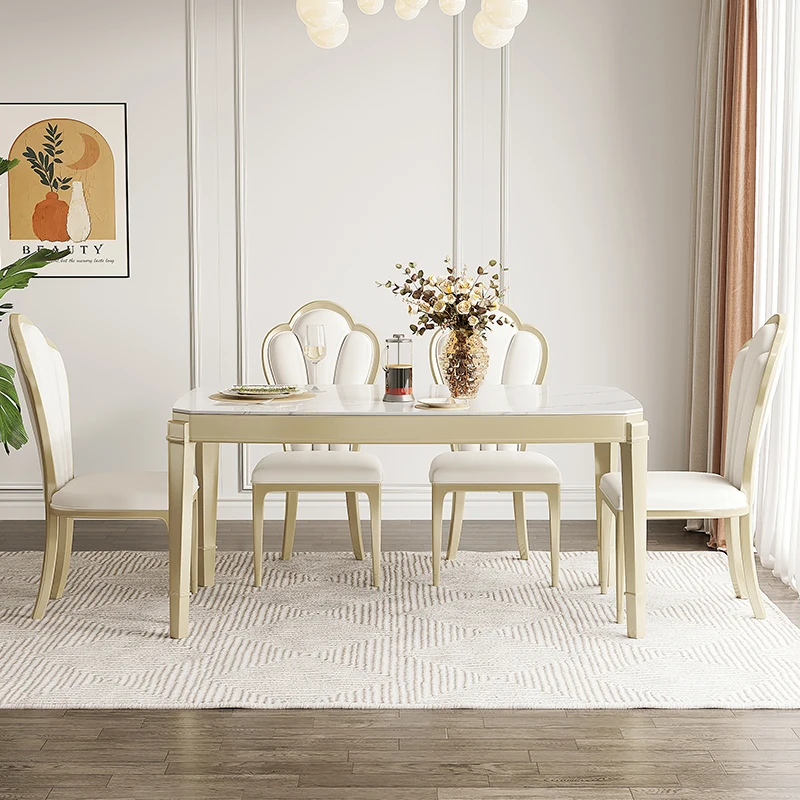 XL Luxury Dining Table and Chair Set, Solid Wood Type, Rock Slab Dining Table, Rectangular Household Dining Table
XL Luxury Dining Table and Chair Set, Solid Wood Type, Rock Slab Dining Table, Rectangular Household Dining Table