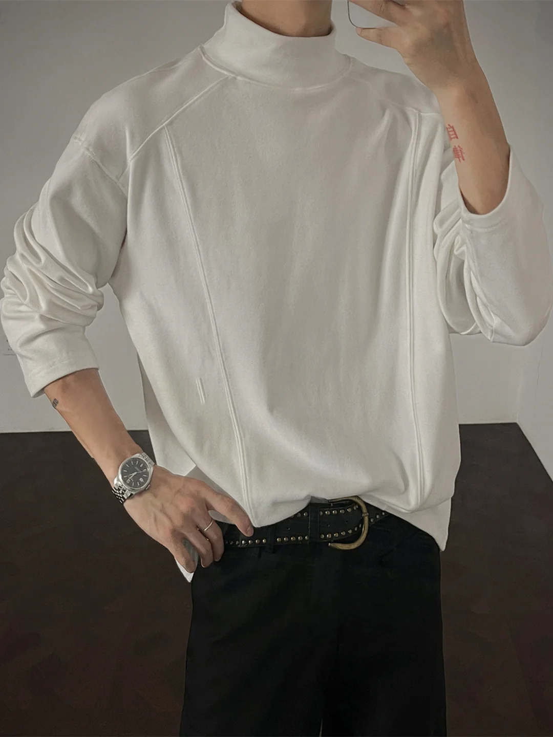 White f-High Collar Merino Wool Base irt Men's Autumn American Deconstructed oulder Long Sve T-irt Small Collar S...
White f-High Collar Merino Wool Base irt Men's Autumn American Deconstructed oulder Long Sve T-irt Small Collar S...