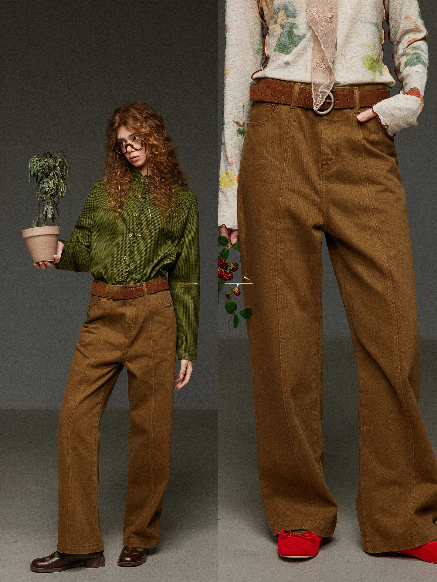 Retro Coffee Color Wide Leg Straight Jeans Women's Spring Wa High Waist Slimming Loose Casual Long Pants Commute Sle Cott...
Retro Coffee Color Wide Leg Straight Jeans Women's Spring Wa High Waist Slimming Loose Casual Long Pants Commute Sle Cott...