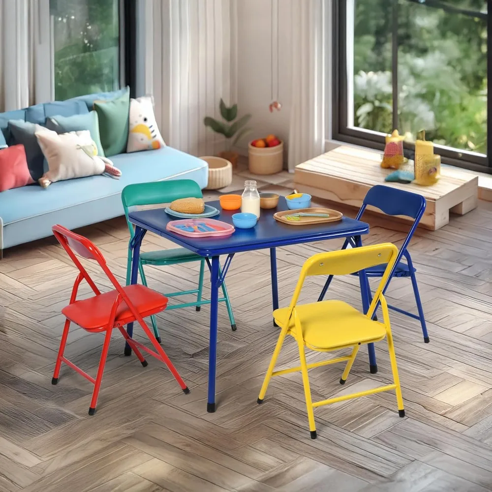 Kids 5-Piece Folding Table and Chairs Set for Daycare and Classrooms, Children's Activity Table and Chairs Set, Space Save, Mul
Kids 5-Piece Folding Table and Chairs Set for Daycare and Classrooms, Children's Activity Table and Chairs Set, Space Save, Mul