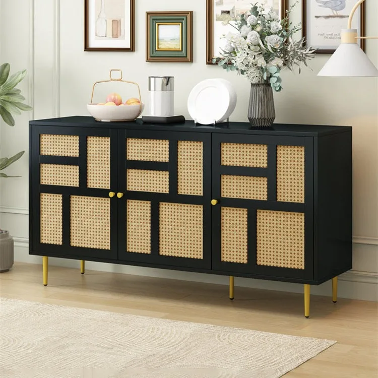 Solid wood dining side rattan cabinet living room storage cabinet
Solid wood dining side rattan cabinet living room storage cabinet