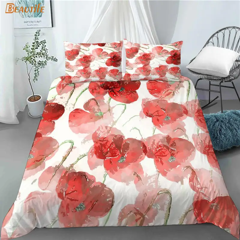 Hot Sale Poppy Flower 1 Duvet Cover 2 Pillowcases Polyester Fabric Bedding Set Family Boy Kid Set Duvet Cover Set
Hot Sale Poppy Flower 1 Duvet Cover 2 Pillowcases Polyester Fabric Bedding Set Family Boy Kid Set Duvet Cover Set