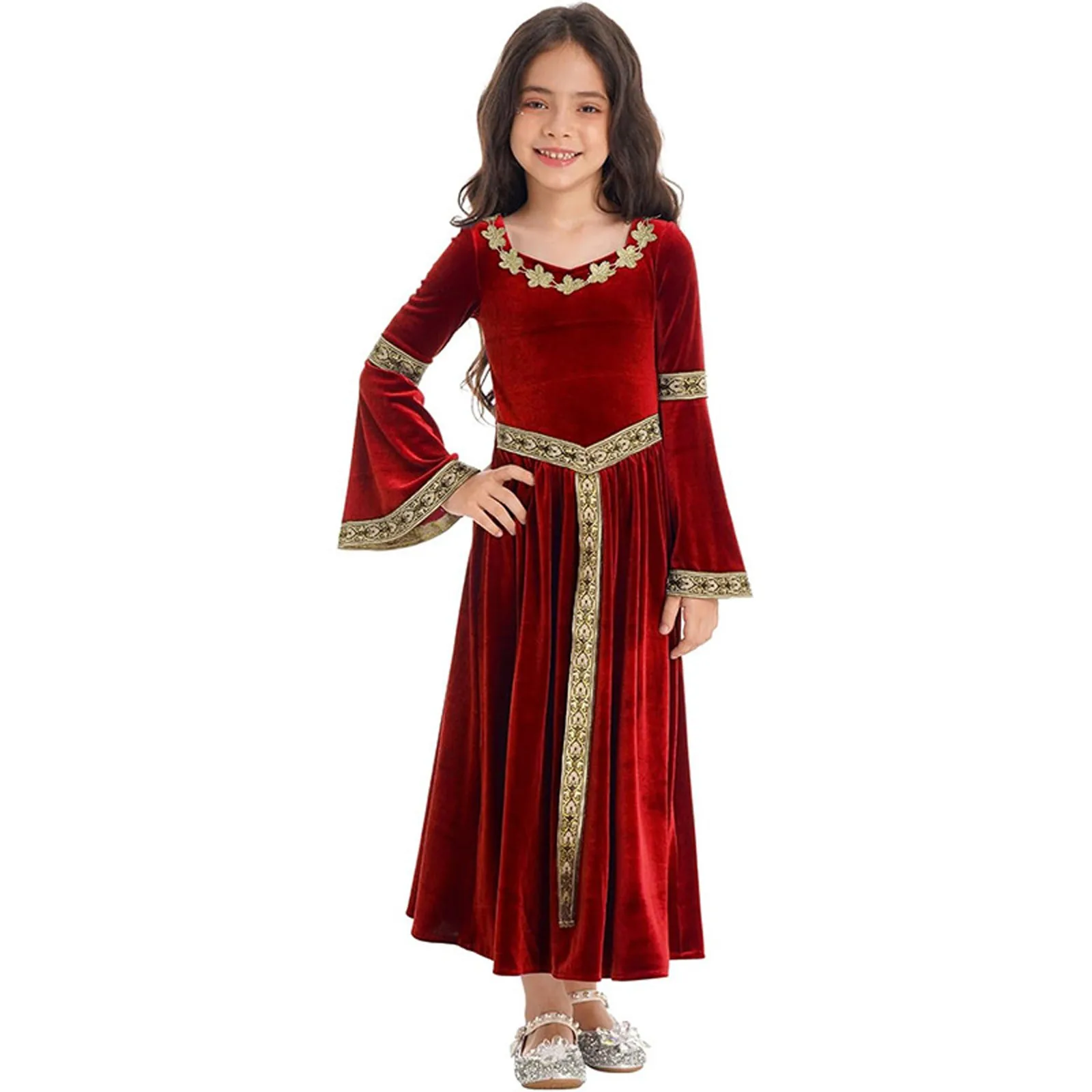 Girls Medieval Renaissance Velvet Dress Princess Queen Cosplay Costume Christmas Xmas Halloween New Year Carnival Party Dress
Girls Medieval Renaissance Velvet Dress Princess Queen Cosplay Costume Christmas Xmas Halloween New Year Carnival Party Dress