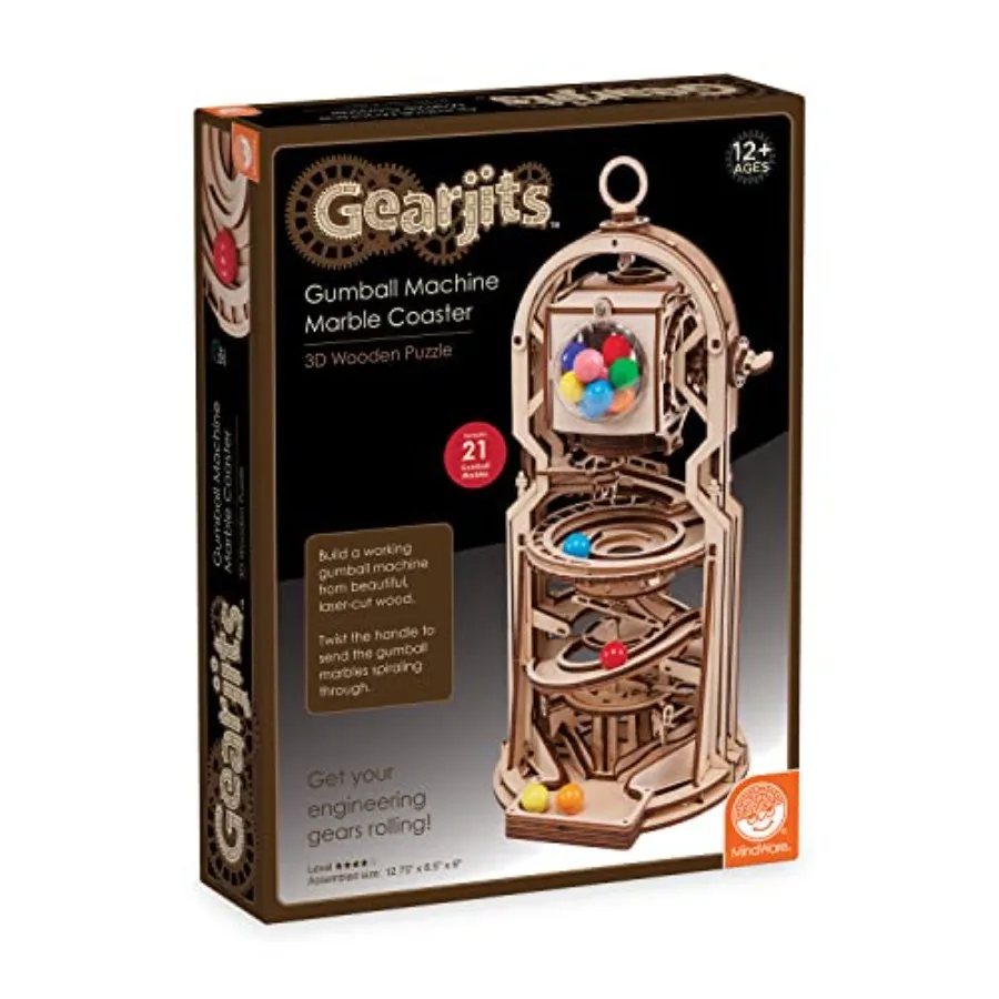 Gearjits: Gumball Machine Marble Coaster Wooden 3D Building Puzzle for Teens and Adults DIY STEM Building Toys for Fun for Adul
Gearjits: Gumball Machine Marble Coaster Wooden 3D Building Puzzle for Teens and Adults DIY STEM Building Toys for Fun for Adul