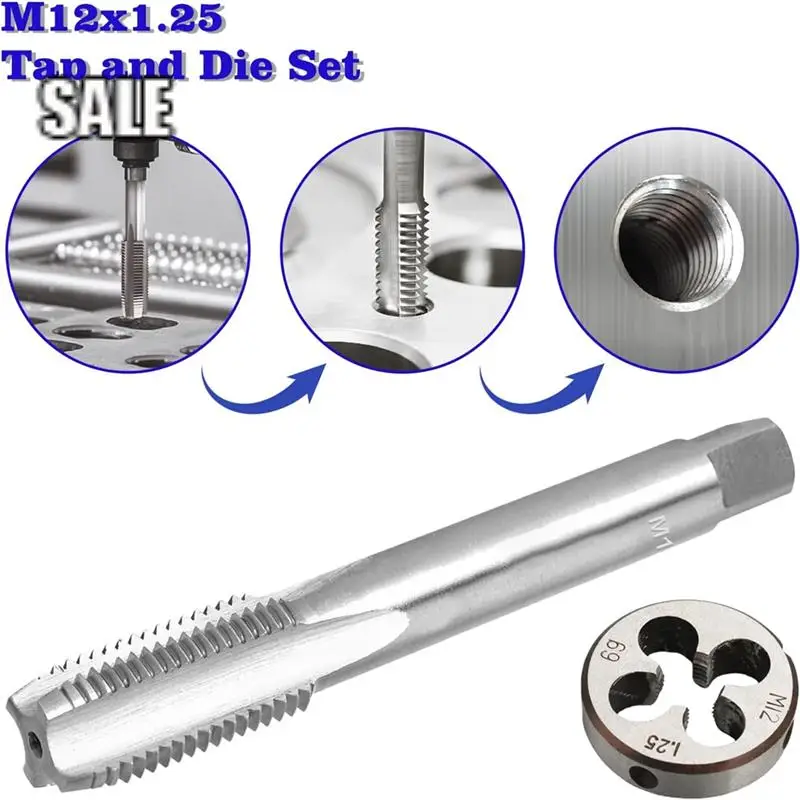 M12 X 1.25Mm Metric Tap And Die Set Threading Tool Kit Thread Tap And Round Thread Die-A68E
M12 X 1.25Mm Metric Tap And Die Set Threading Tool Kit Thread Tap And Round Thread Die-A68E