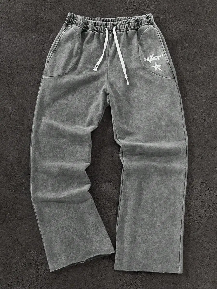 Men's Letter Print Drawstring Waist Pocket Loose Fit Casual Sweatpants
Men's Letter Print Drawstring Waist Pocket Loose Fit Casual Sweatpants