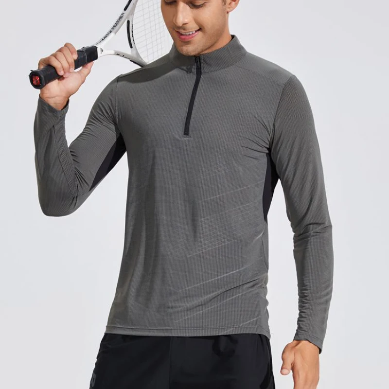 Zipper Men Running T Shirts Quick Dry Breathable Long Sleeve Sports Top Basketball Fitness Gym Tee Workout Training
Zipper Men Running T Shirts Quick Dry Breathable Long Sleeve Sports Top Basketball Fitness Gym Tee Workout Training