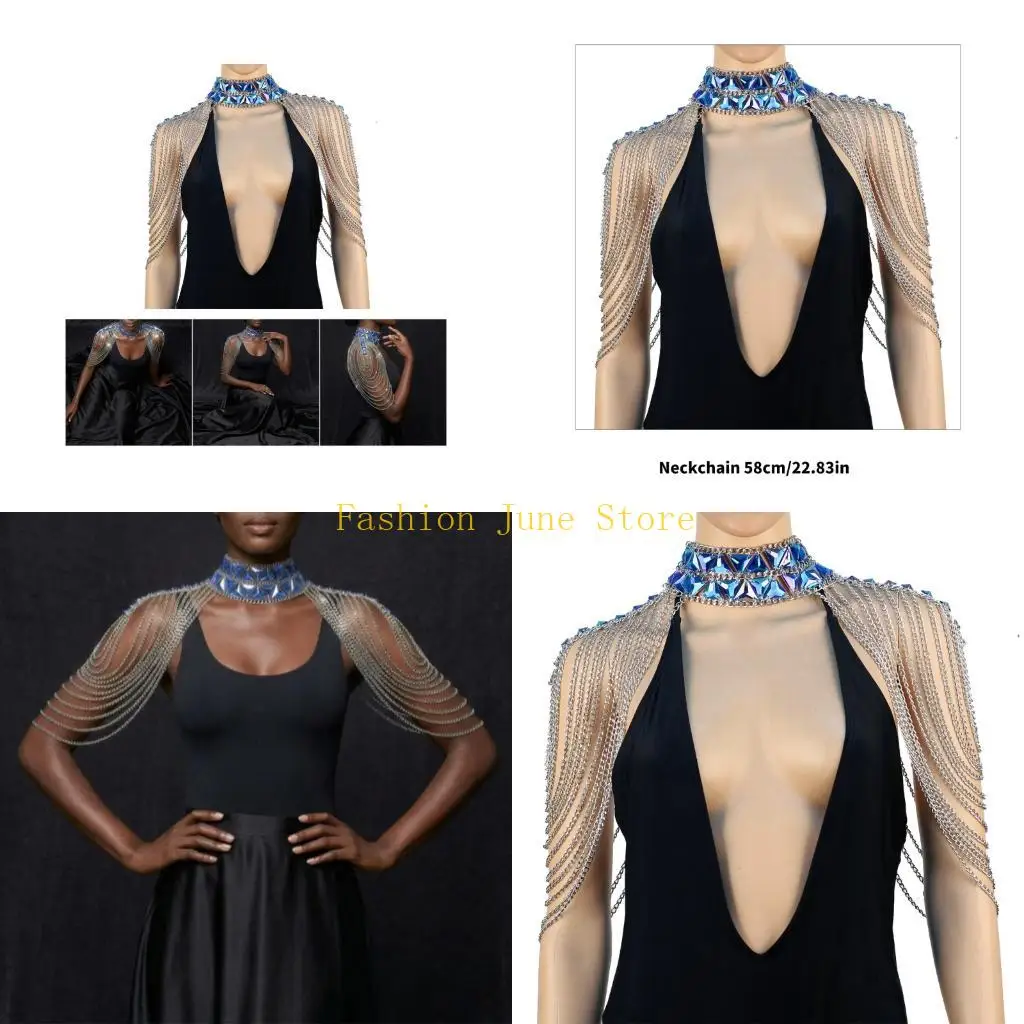 N5KA Fashionable Acrylic Crystals Body Chain Necklace for Women Party Club Beach Wear Elegant Layering Accessory
N5KA Fashionable Acrylic Crystals Body Chain Necklace for Women Party Club Beach Wear Elegant Layering Accessory