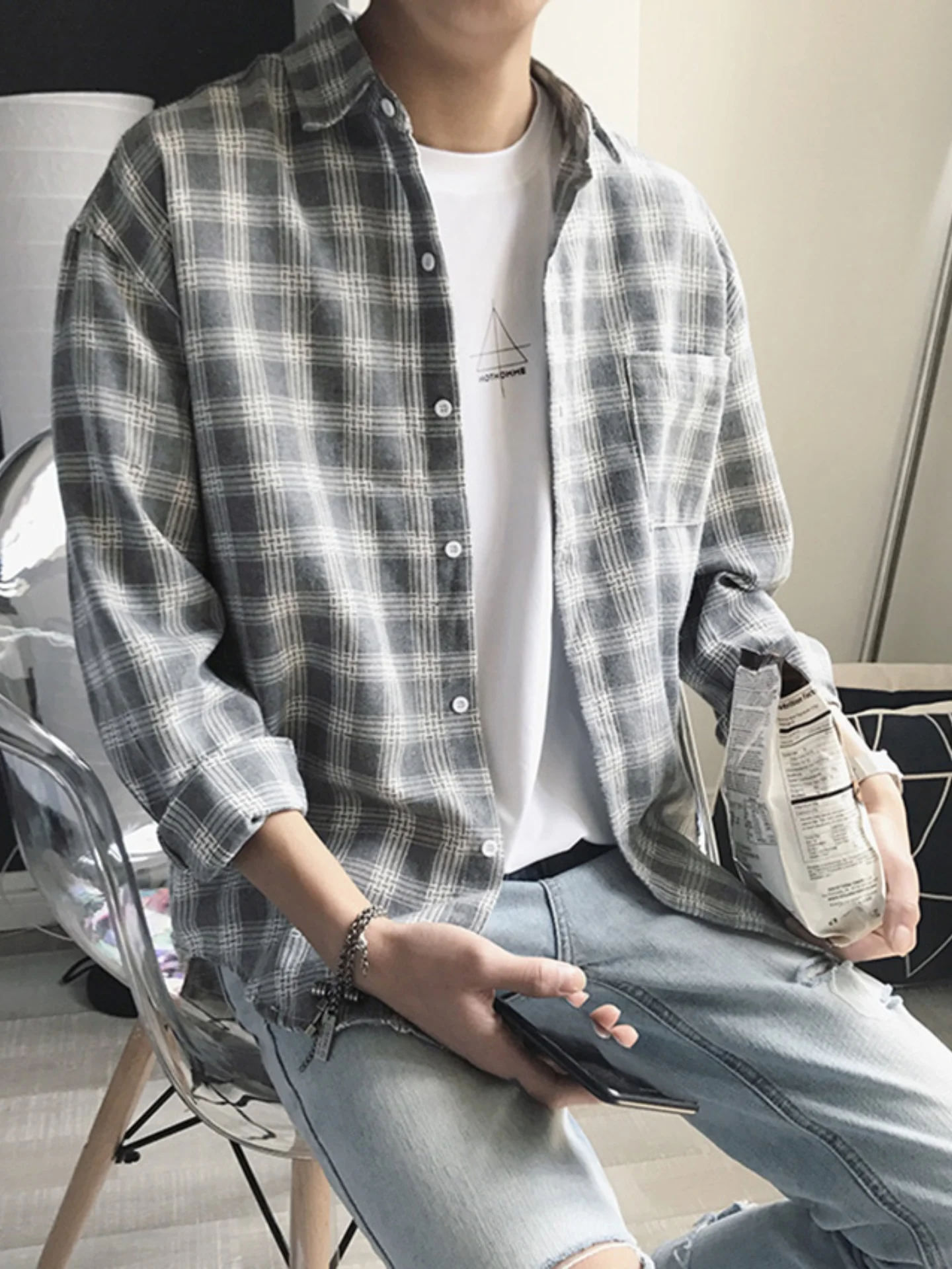 Мужская фланелевая рубашка в клетку с длинным рукавом, повседневная, утепленная, для осени и зимы, для прогулок, бега и дома
Мужская фланелевая рубашка в клетку с длинным рукавом, повседневная, утепленная, для осени и зимы, для прогулок, бега и дома