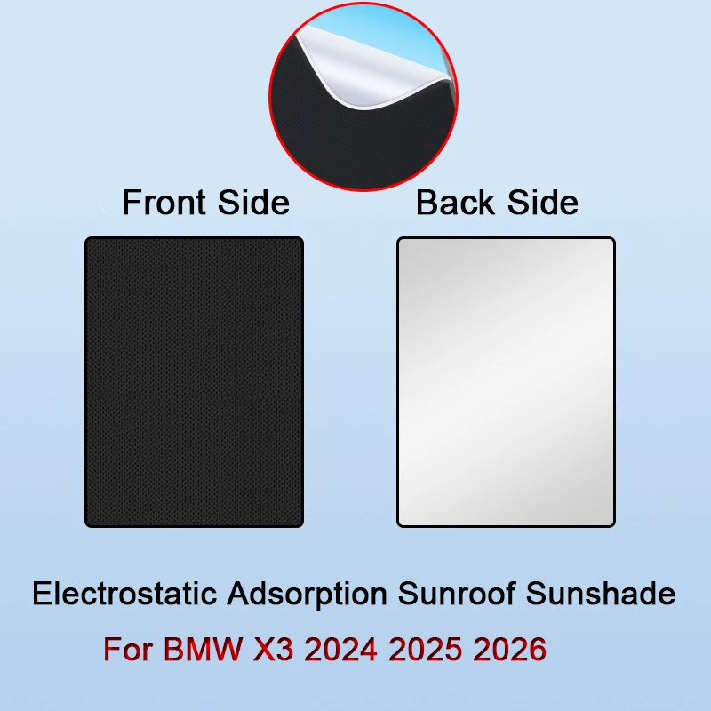 Car Electrostatic Adsorption Sunroof Sunshade Cover For BMW X3 2024 2025 2026 Heat Insulation Skylight Sticker Auto Accessory
Car Electrostatic Adsorption Sunroof Sunshade Cover For BMW X3 2024 2025 2026 Heat Insulation Skylight Sticker Auto Accessory