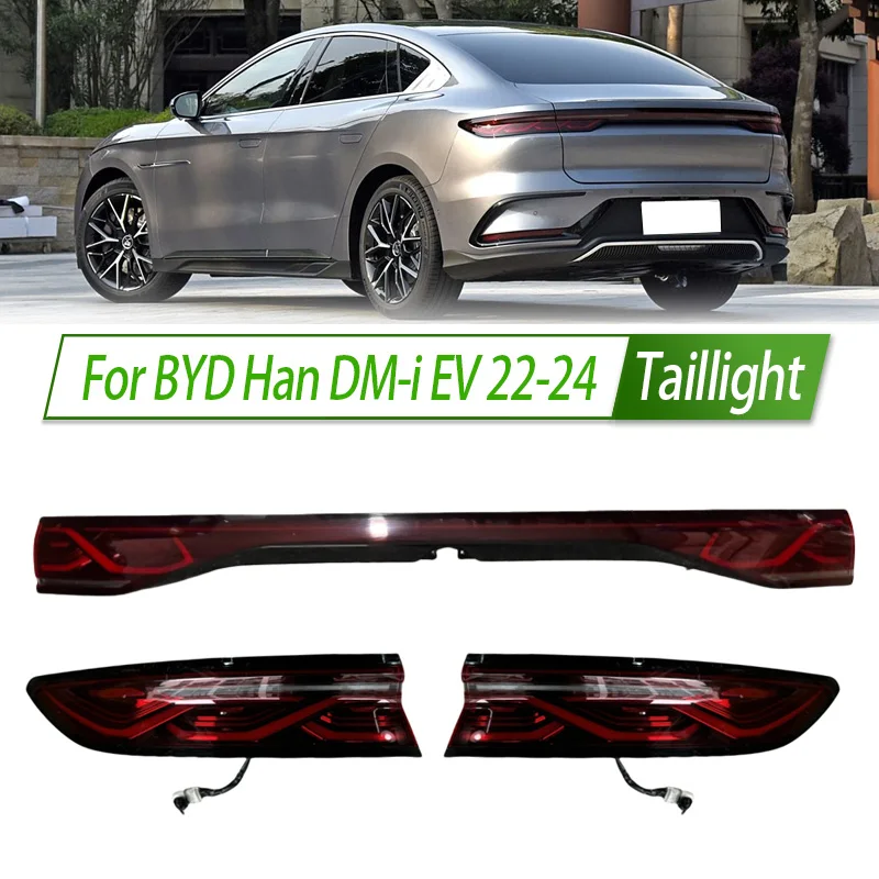For BYD Han DM-i EV 22-24 Car Taillight Assembly OEM Style Rear Lamp with Turn Signal Reverse Light Direct Fit Replacement
For BYD Han DM-i EV 22-24 Car Taillight Assembly OEM Style Rear Lamp with Turn Signal Reverse Light Direct Fit Replacement