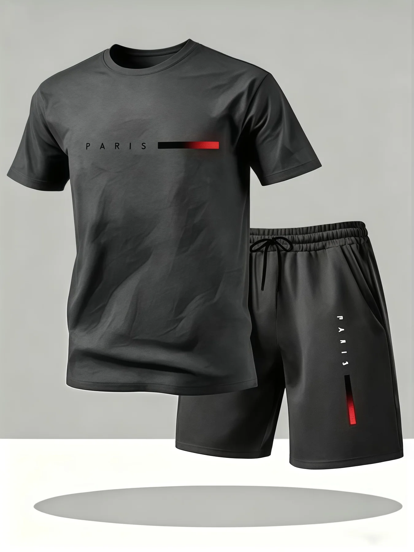 Men's summer two-piece sportswear set, Parisian print style, short-sleeved T-shirt + shorts, casual quick-drying sportswear set
Men's summer two-piece sportswear set, Parisian print style, short-sleeved T-shirt + shorts, casual quick-drying sportswear set