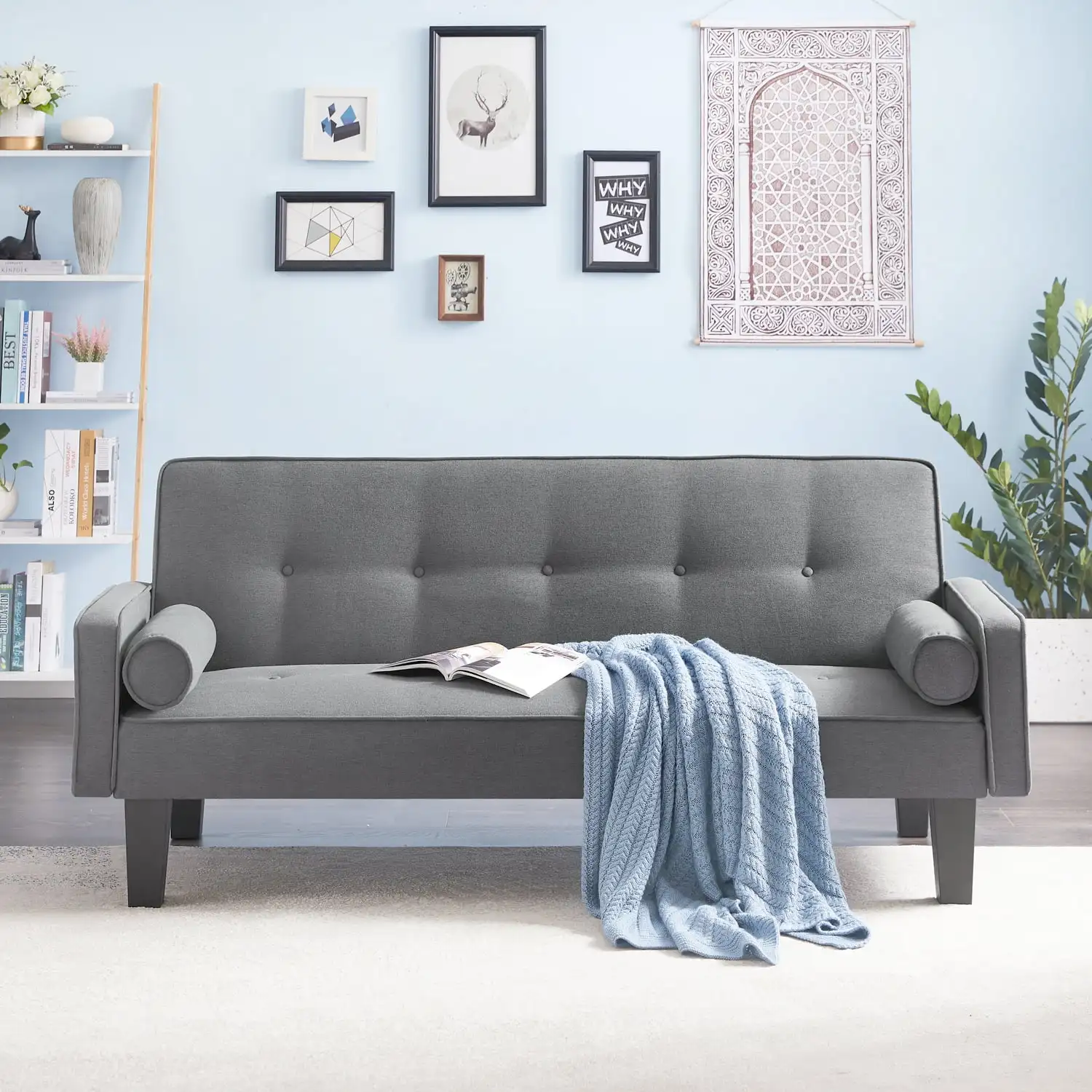 72" Futon Sofa Bed,Upholstered Folding Futon Fabric Couch,Recliner Twin Size Futon Bed Removable Armrests,Modern Sofa
72" Futon Sofa Bed,Upholstered Folding Futon Fabric Couch,Recliner Twin Size Futon Bed Removable Armrests,Modern Sofa