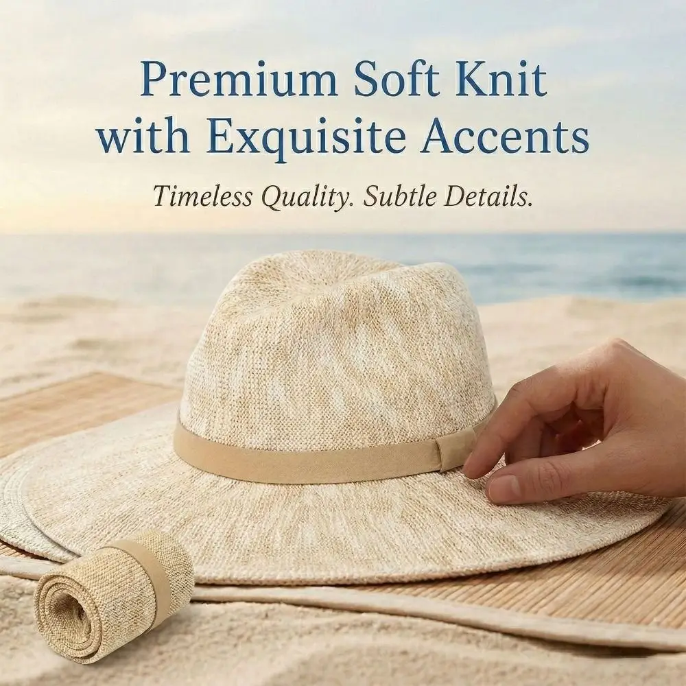 Breathable Foldable Sun Hat Soft Wide Brim Women Beach Hat UV Protection Lightweight Packable Knit Fedora Hat Summer Season
Breathable Foldable Sun Hat Soft Wide Brim Women Beach Hat UV Protection Lightweight Packable Knit Fedora Hat Summer Season