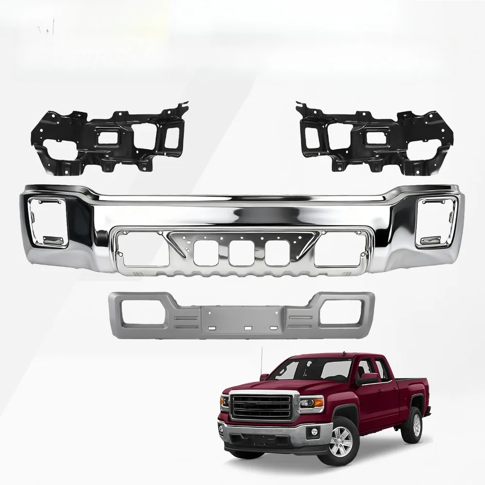 Хромированная накладка на передний бампер для GMC Sierra 1500 2014-2015 годов выпуска без отверстия для датчика
Хромированная накладка на передний бампер для GMC Sierra 1500 2014-2015 годов выпуска без отверстия для датчика