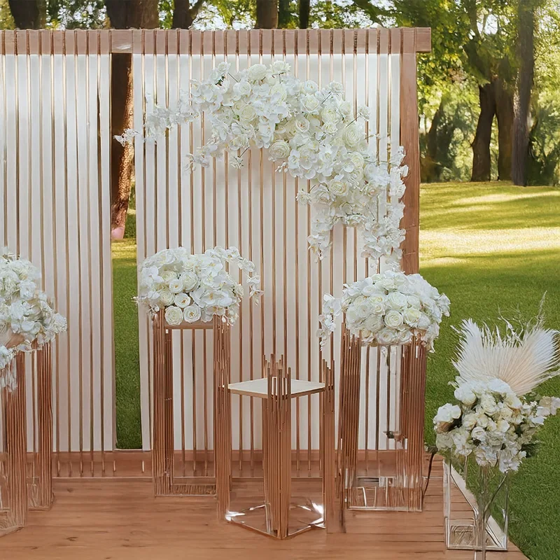 New Electroplated Arch Geometric Aisle Marker Floral Sets Create Striking Decor for Weddings Exhibitions Window Displays
New Electroplated Arch Geometric Aisle Marker Floral Sets Create Striking Decor for Weddings Exhibitions Window Displays