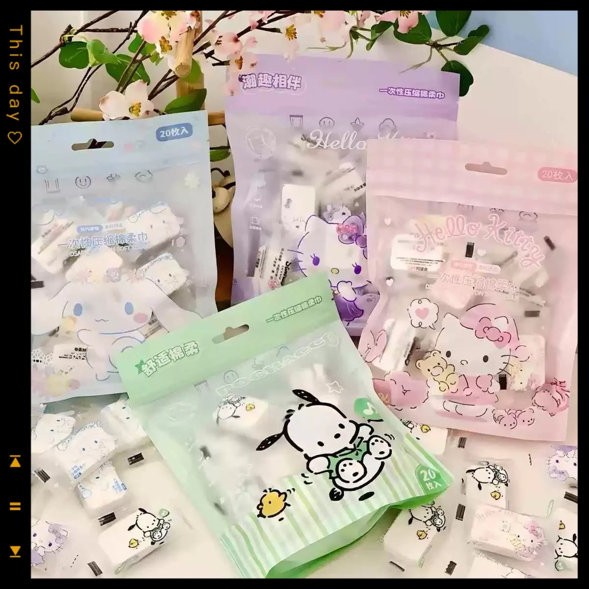 Kawaii hello kitty anime peripherals portable face towel Sanrio disposable compressed towel thickened cotton towel household
Kawaii hello kitty anime peripherals portable face towel Sanrio disposable compressed towel thickened cotton towel household