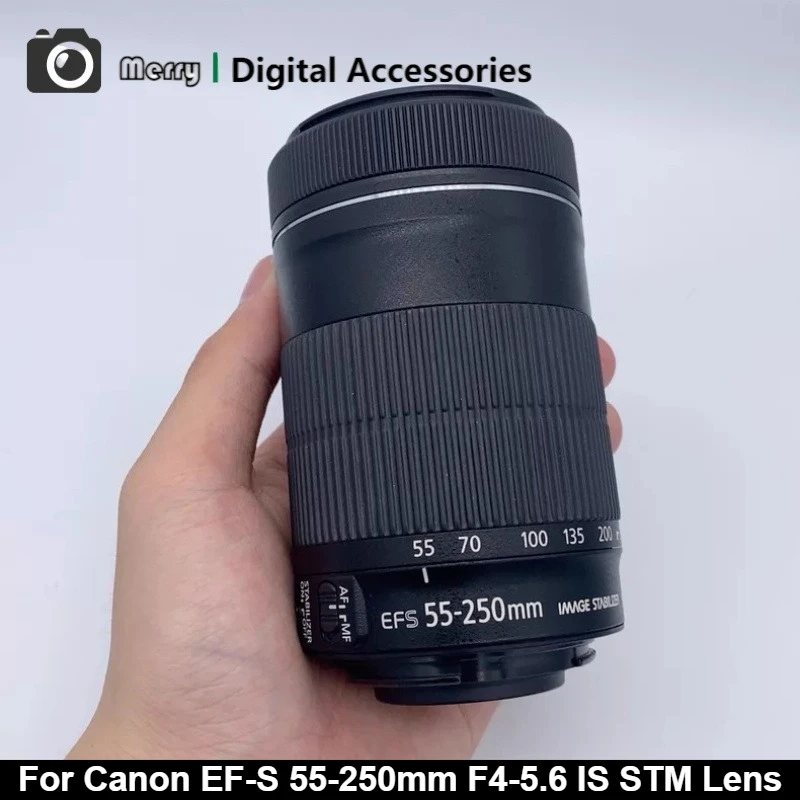95% New Genuine EF-S 55-250mm f/4-5.6 IS STM Telephoto Zoom Lens Anti Shake Camera Lens For Canon EOS APS-C DSLR Camera
95% New Genuine EF-S 55-250mm f/4-5.6 IS STM Telephoto Zoom Lens Anti Shake Camera Lens For Canon EOS APS-C DSLR Camera