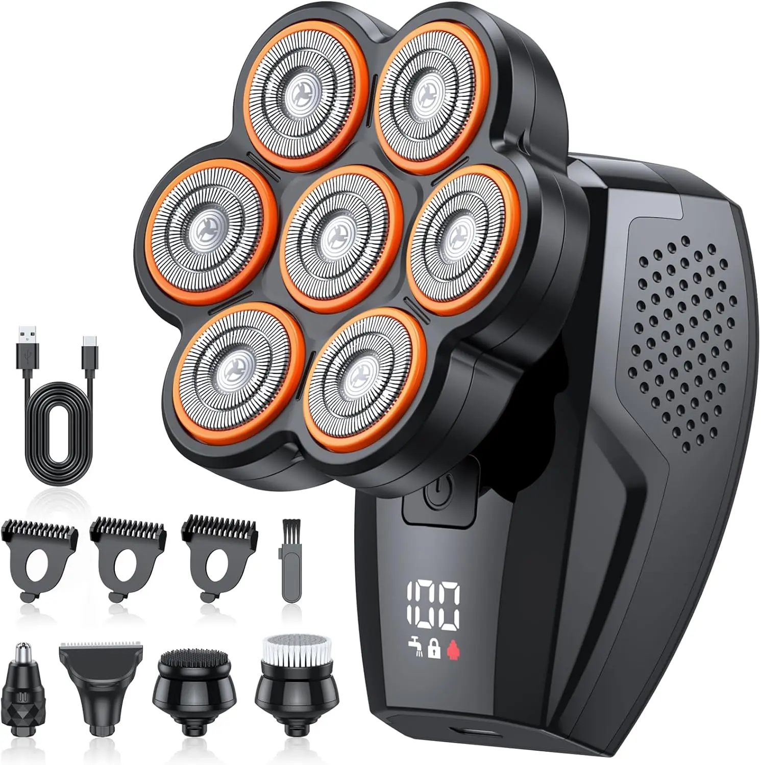 Sweker 5 in 1 Head Shavers for Bald Men 7D Electric Razor LED Display IPX8 Wet/Dry Use Type-C Charge Shaving Grooming Kit
Sweker 5 in 1 Head Shavers for Bald Men 7D Electric Razor LED Display IPX8 Wet/Dry Use Type-C Charge Shaving Grooming Kit