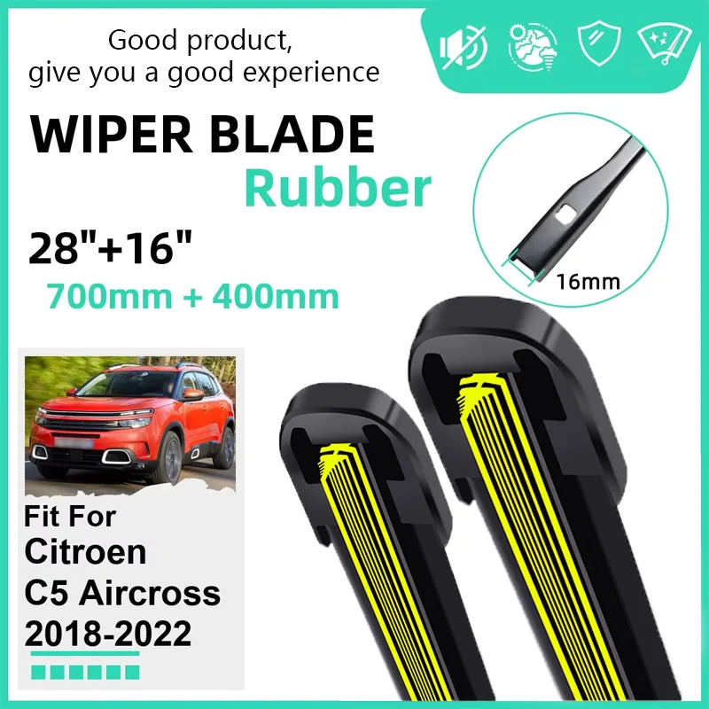Double Rubber Car Wiper Blades for Citroen C5 Aircross 2018-2022 Front Windscreen Windshield Rubber Car Accessories 2021 2022
Double Rubber Car Wiper Blades for Citroen C5 Aircross 2018-2022 Front Windscreen Windshield Rubber Car Accessories 2021 2022