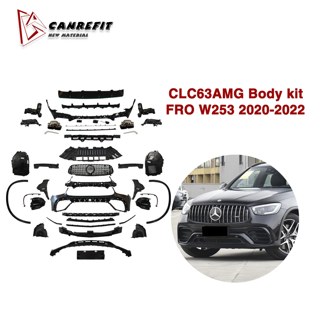PP front bumper grille exhaust pipe wheel trim body kit 2020 auto parts for Mercedes Benz GLC upgrade glc63amg style w253
PP front bumper grille exhaust pipe wheel trim body kit 2020 auto parts for Mercedes Benz GLC upgrade glc63amg style w253