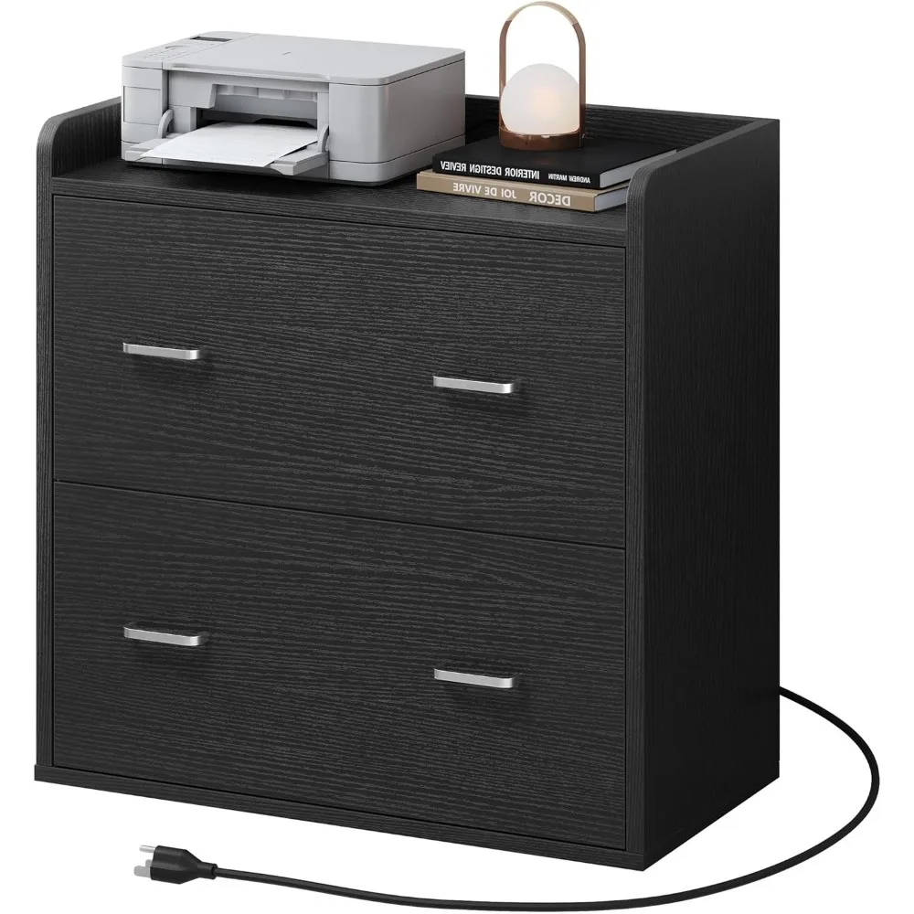 File Cabinet with Charging Station, Large Lateral Filing Cabinet for offices, living rooms, bedrooms, Black
File Cabinet with Charging Station, Large Lateral Filing Cabinet for offices, living rooms, bedrooms, Black
