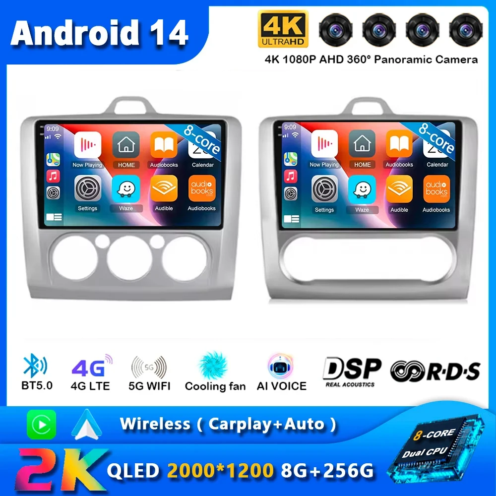 Android 14 Carplay Car Radio For Ford Focus 2 3 Mk2 Mk3 2004 - 2011 Navigation GPS Multimedia Player WiFi+4G Stereo Auto DSP
Android 14 Carplay Car Radio For Ford Focus 2 3 Mk2 Mk3 2004 - 2011 Navigation GPS Multimedia Player WiFi+4G Stereo Auto DSP
