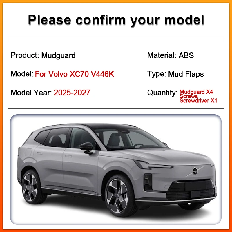 For Volvo XC70 V446K 2025 2026 2027 Car Front Rear Fender Mud Flaps Splash Guard Mudguards Baking Paint Mudflap Auto Accessories
For Volvo XC70 V446K 2025 2026 2027 Car Front Rear Fender Mud Flaps Splash Guard Mudguards Baking Paint Mudflap Auto Accessories