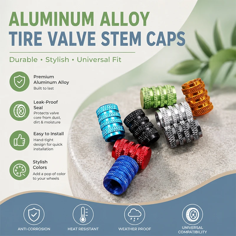 Aluminum Valve Stem Caps for Auto Tire Air Dust Cover Covers for Motorcycle Bicycle Truck Wheel Anti-Rust Protective
Aluminum Valve Stem Caps for Auto Tire Air Dust Cover Covers for Motorcycle Bicycle Truck Wheel Anti-Rust Protective