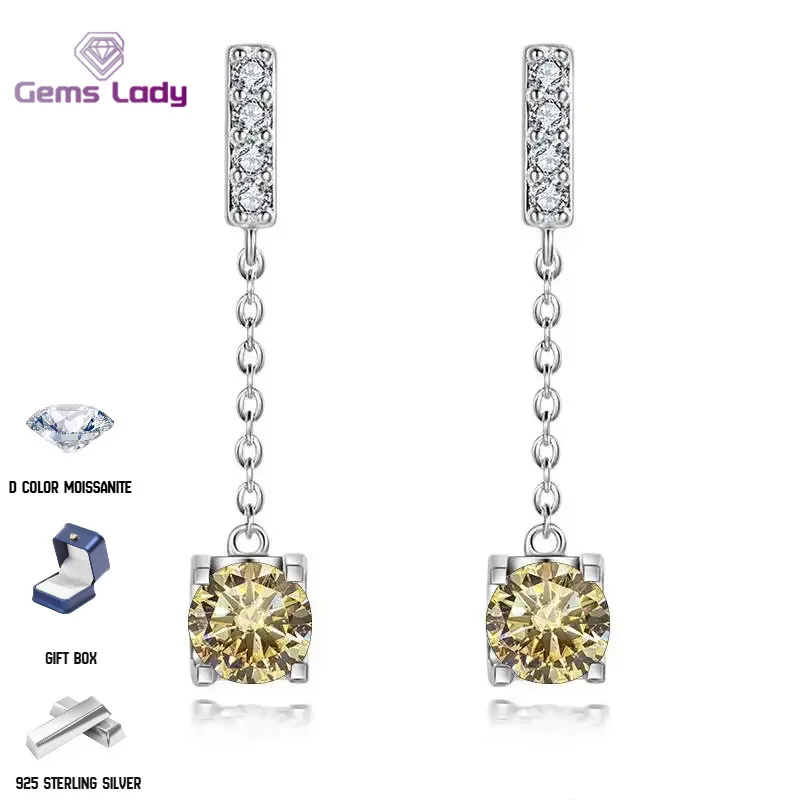 GEMS LADY 1 карат D цвет Муассанит с бриллиантами классические серьги для женщин белое золото с покрытием очаровательные ювелирные изделия для свадебной вечеринки подарки
GEMS LADY 1 карат D цвет Муассанит с бриллиантами классические серьги для женщин белое золото с покрытием очаровательные ювелирные изделия для свадебной вечеринки подарки