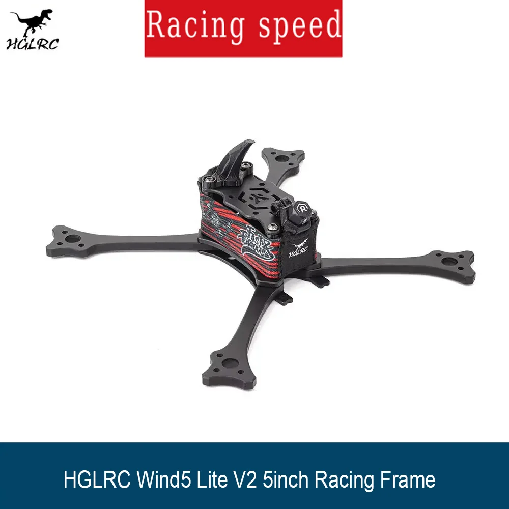 HGLRC Wind5 Lite V2 5inch Racing Frame 195mm Wheelbase Toray-T700 Spray Paint for RC FPV Freestyle Drone Part
HGLRC Wind5 Lite V2 5inch Racing Frame 195mm Wheelbase Toray-T700 Spray Paint for RC FPV Freestyle Drone Part