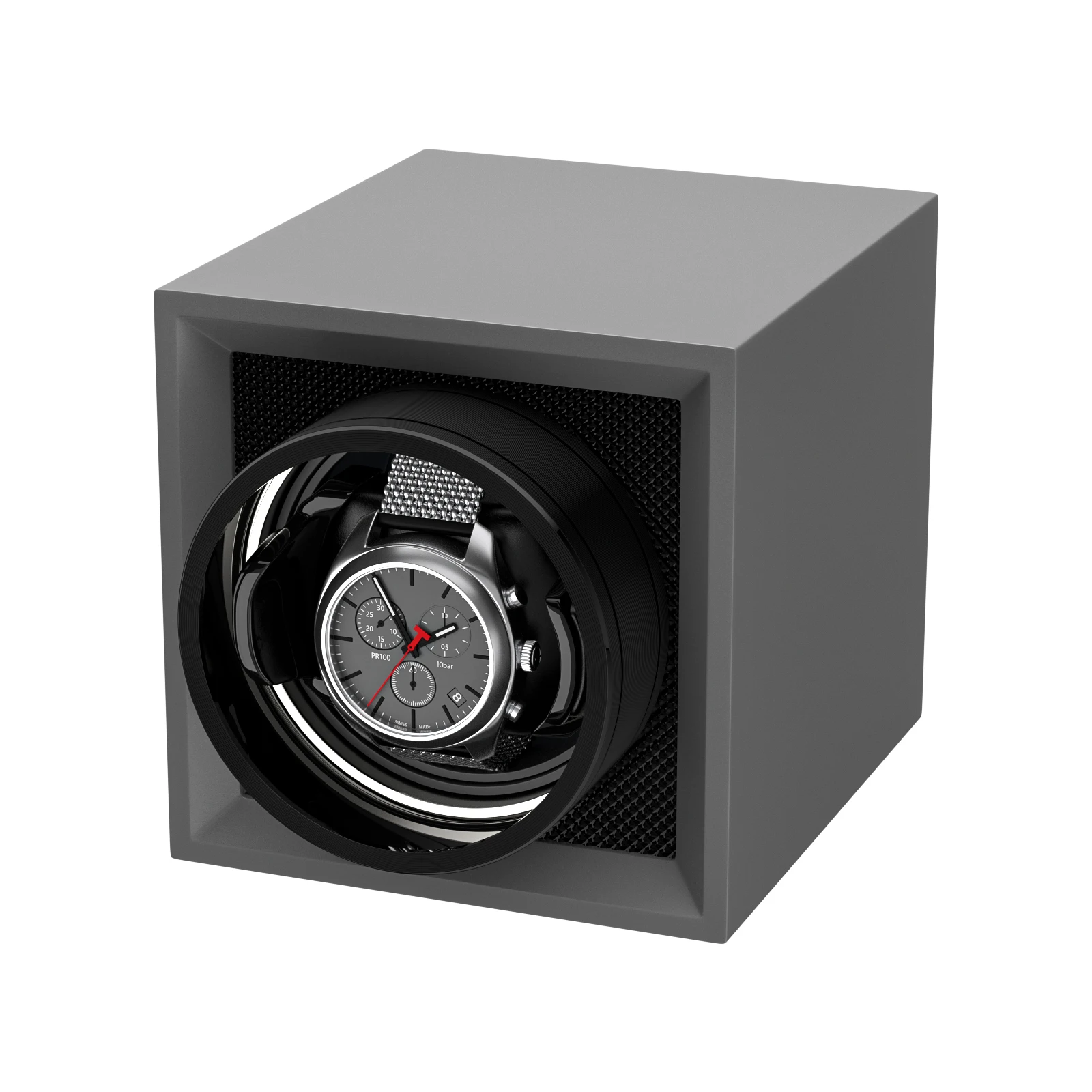 Silken Gray Single Slot Watch Winder for Automatic Watches Mechanical Watch Storage Box with Dustproof Cover for Travel
Silken Gray Single Slot Watch Winder for Automatic Watches Mechanical Watch Storage Box with Dustproof Cover for Travel
