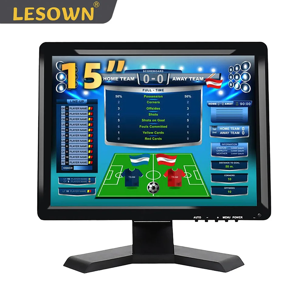 LESOWN 15 Inch Small Touchscreen Computer Monitor 1024x768 Security CCTV Display 4:3 250cd/m2 60Hz Build-in Speakers for Office
LESOWN 15 Inch Small Touchscreen Computer Monitor 1024x768 Security CCTV Display 4:3 250cd/m2 60Hz Build-in Speakers for Office