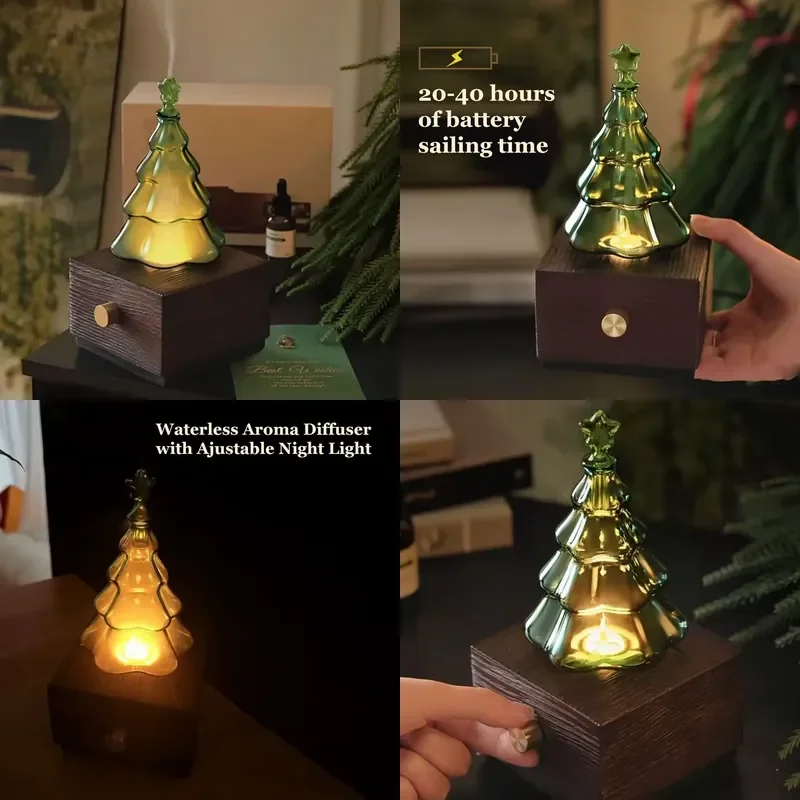 【CHIMU HOME】 Tree Shape Wood and Glass Portable USB Aromatherapy Diffuser Waterless Nebulizer with Built-in Battery for
【CHIMU HOME】 Tree Shape Wood and Glass Portable USB Aromatherapy Diffuser Waterless Nebulizer with Built-in Battery for