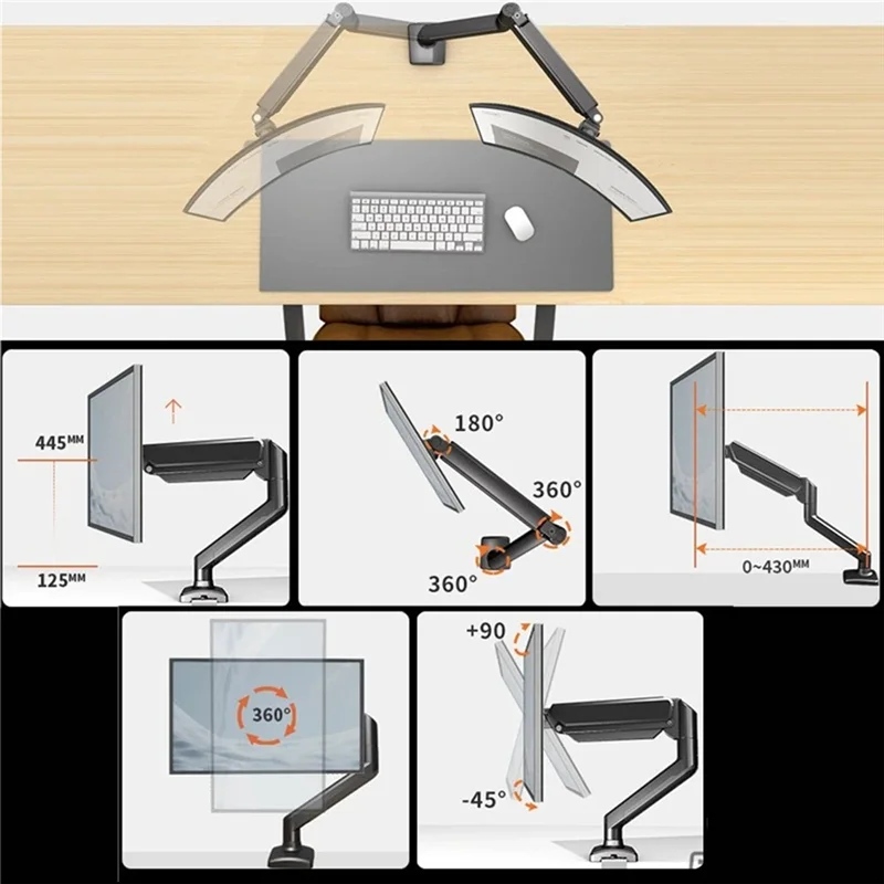 AT69 -Pneumatic Spring Adjustable Monitor Arm Ergonomic Computer Stand Desk Mount Fits 17 ” –32 ” Screens
AT69 -Pneumatic Spring Adjustable Monitor Arm Ergonomic Computer Stand Desk Mount Fits 17 ” –32 ” Screens