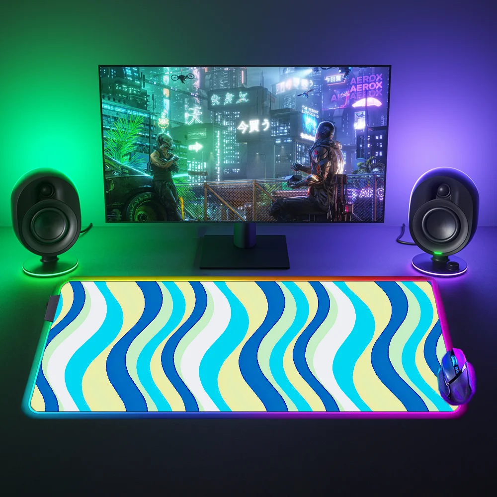 LED Xxl Gaming Mouse Pad Anime Backlit Geometric Stripes Mause Pad Gamer RGB Gaming Desk Accessories Deskmat Mousepad Mats Pc
LED Xxl Gaming Mouse Pad Anime Backlit Geometric Stripes Mause Pad Gamer RGB Gaming Desk Accessories Deskmat Mousepad Mats Pc