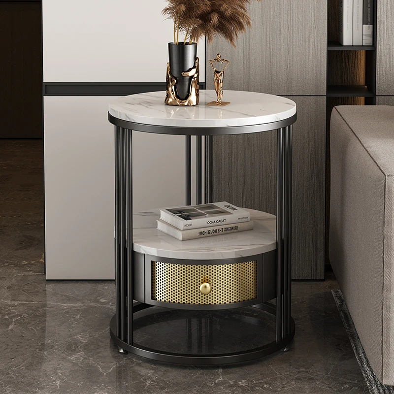 Luxury Round Coffee Tables Storage Nordic Small Mobile Side Table Metal Drawers Bedroom Mesas De Comedor Auxiliary Furniture
Luxury Round Coffee Tables Storage Nordic Small Mobile Side Table Metal Drawers Bedroom Mesas De Comedor Auxiliary Furniture