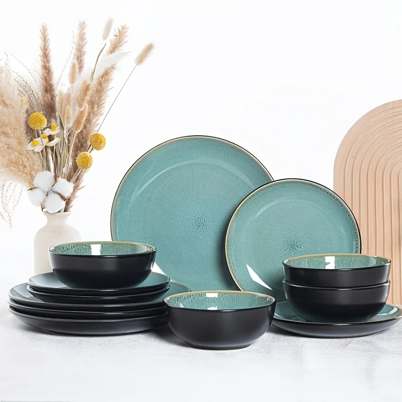 A 12pcs Ceramic Dinnerware Collection Designed for Four People, Featuring Scratch-Resistant Plates And Bowls That Are Safe for D
A 12pcs Ceramic Dinnerware Collection Designed for Four People, Featuring Scratch-Resistant Plates And Bowls That Are Safe for D