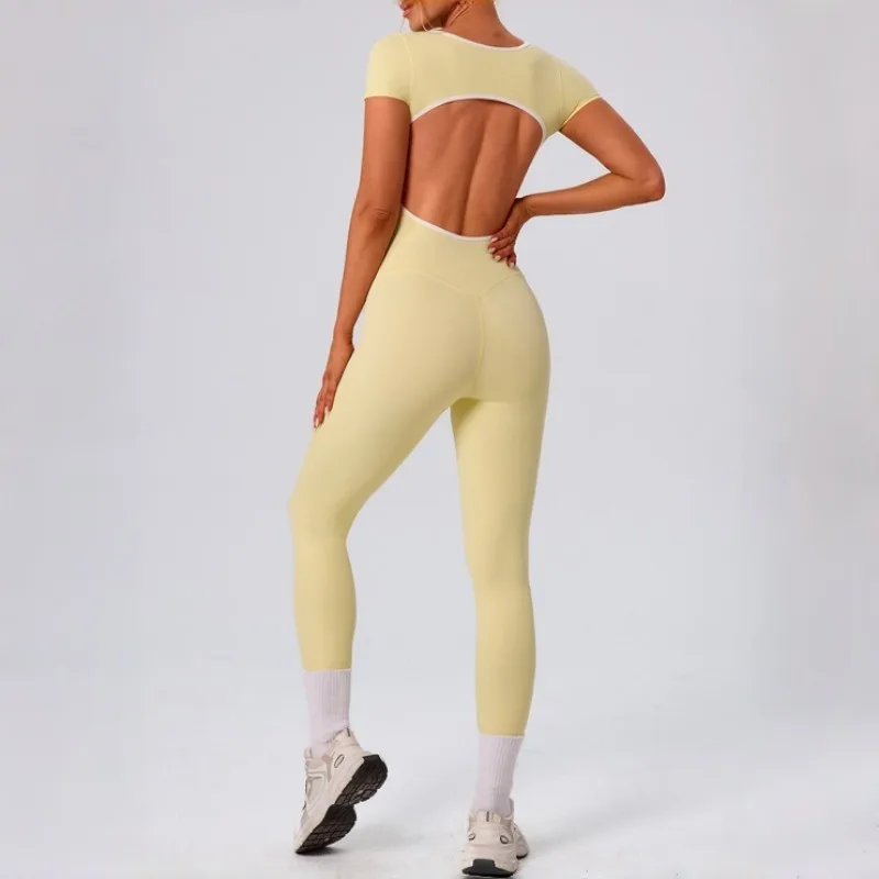 Women's Yoga Jumpsuit Sports Fitness Gym Bodysuit Casual Short Sleeved Long-pants One-piece Hip Lifting Quick Drying Sportswear
Women's Yoga Jumpsuit Sports Fitness Gym Bodysuit Casual Short Sleeved Long-pants One-piece Hip Lifting Quick Drying Sportswear