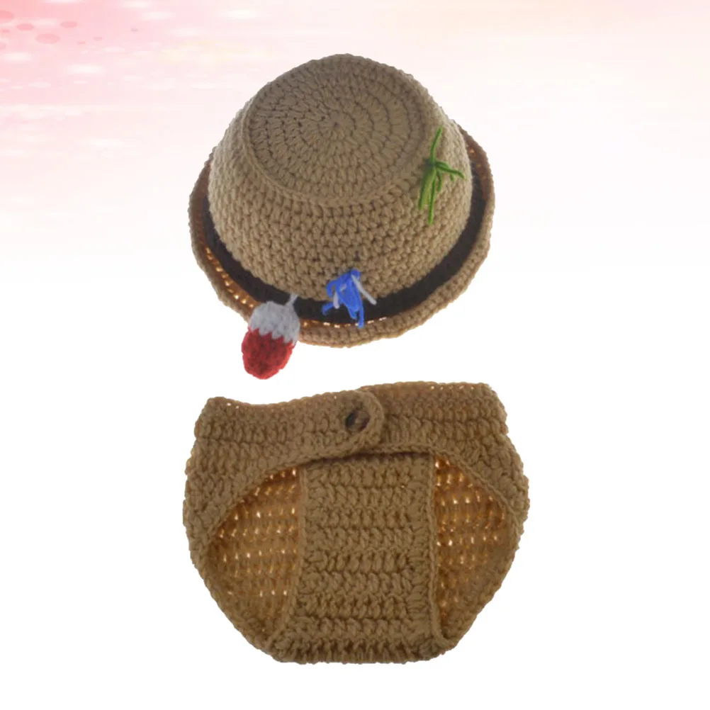 2Pcs Knitted Baby Photography Outfit Set Fisherman Hat Newborn Costume with Pants and Hat Soft Comfortable Wear for Photo Shoots
2Pcs Knitted Baby Photography Outfit Set Fisherman Hat Newborn Costume with Pants and Hat Soft Comfortable Wear for Photo Shoots