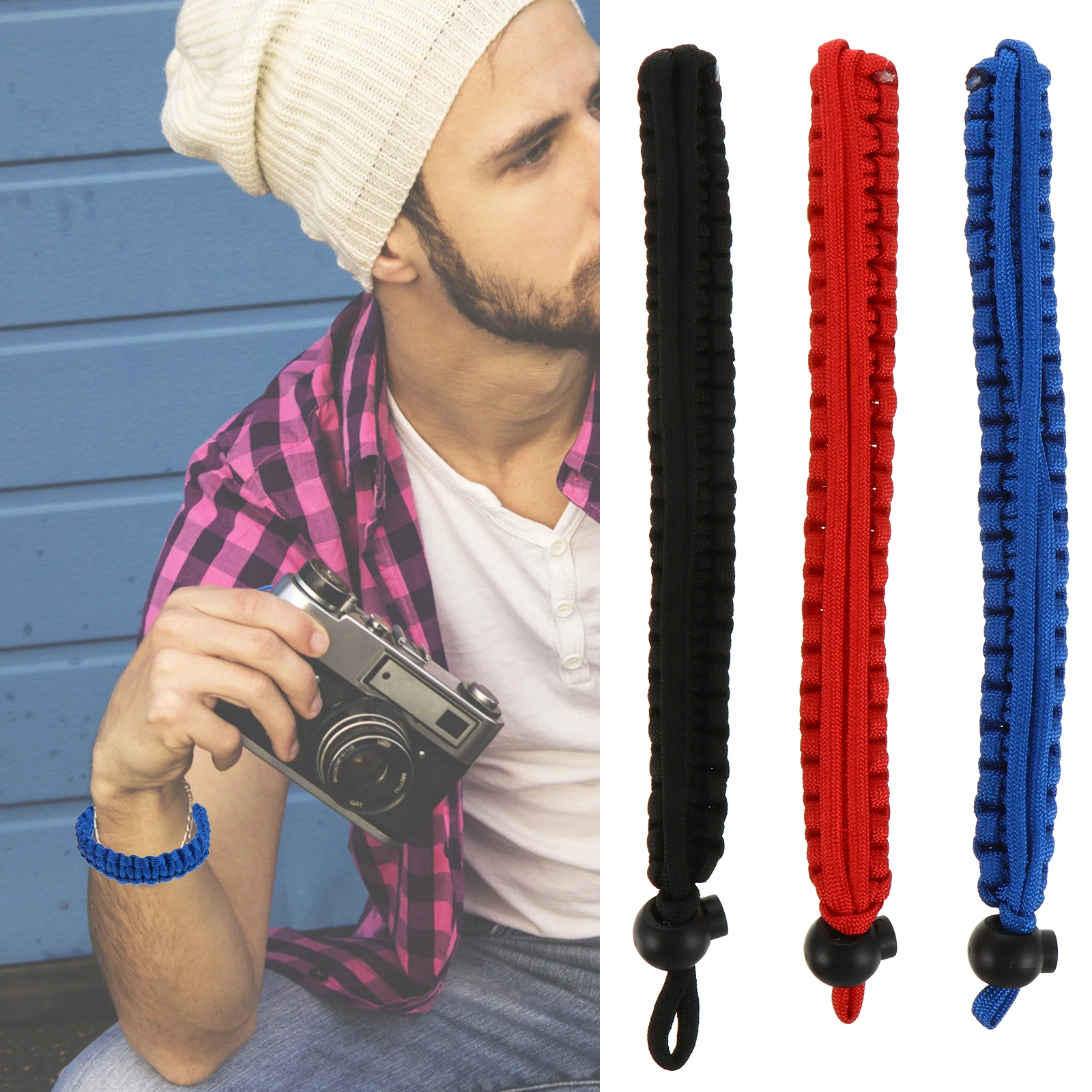 3Pcs Adjustable Wrist Ropes Universal Camera Strap Lanyard Survival Anti-Drop 
3Pcs Adjustable Wrist Ropes Universal Camera Strap Lanyard Survival Anti-Drop