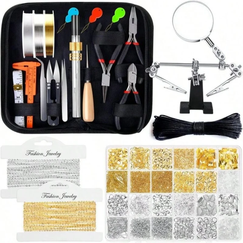 Jewelry Making Kits Adults Supplies Kit with Tools, Earring Charms, Wires, Findings and Helping Hands for Jewelry Making Repair
Jewelry Making Kits Adults Supplies Kit with Tools, Earring Charms, Wires, Findings and Helping Hands for Jewelry Making Repair
