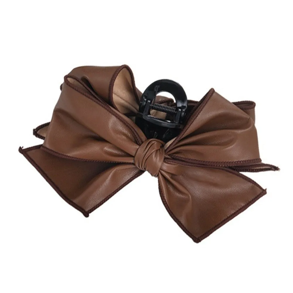 New Leather Bow Claw Clip Black Oversized Design Hairpin Strong Grip Elegant Shark Clip Thick Hair Hold
New Leather Bow Claw Clip Black Oversized Design Hairpin Strong Grip Elegant Shark Clip Thick Hair Hold