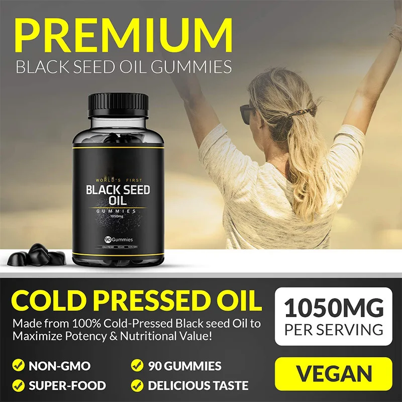 Black Seed Oil Gummies 60 Count Natural Dietary Supplement Support Overall Health Daily Use
Black Seed Oil Gummies 60 Count Natural Dietary Supplement Support Overall Health Daily Use