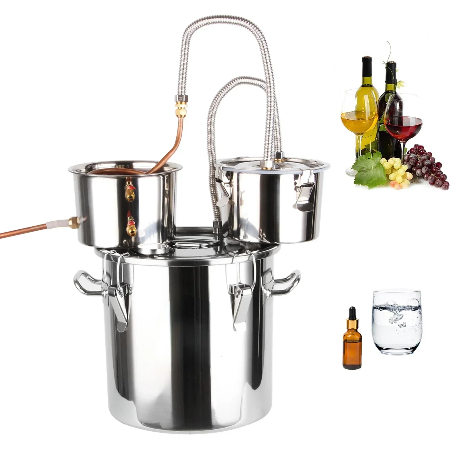 Hot SalseEssential Oil Distillation Set Alcohol Distillation Equipment 21L Home Moonshine Still Set
Hot SalseEssential Oil Distillation Set Alcohol Distillation Equipment 21L Home Moonshine Still Set